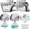 Longzon 4-in-1 Knife Sharpener [4 Stage] with a Pair of Cut-Resistant Glove, Original Premium Polish Blades, Best Kitchen Knife Sharpener Really Works for Fruit Knife and Steel Knives, Scissors