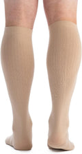 EvoNation Men's USA Made 20-30 mmHg Knee High Compression Socks Tan Large