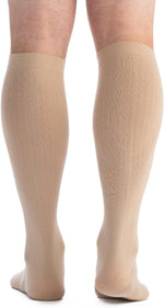 EvoNation Men's USA Made 20-30 mmHg Knee High Compression Socks Tan Large
