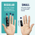 Dr. Frederick's Trigger Finger Splint - 2 ct - HSA/FSA - Index, Middle & Ring Fingers - Padded Brace for Arthritis, Mallet Finger, Tendonitis - Adjustable, Doctor-Developed - Regular Black