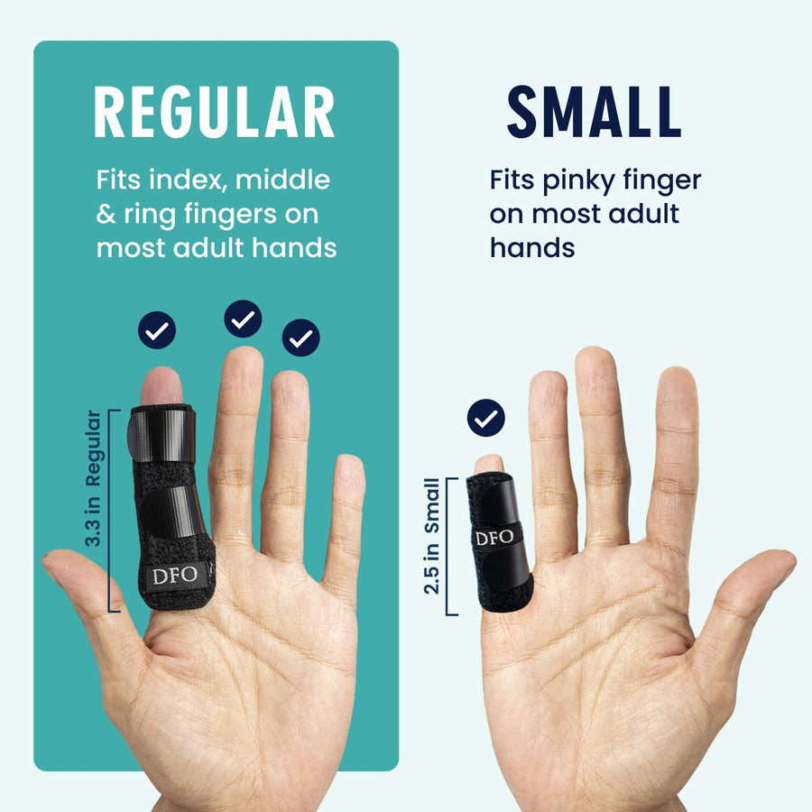 Dr. Frederick's Trigger Finger Splint - 2 ct - HSA/FSA - Index, Middle & Ring Fingers - Padded Brace for Arthritis, Mallet Finger, Tendonitis - Adjustable, Doctor-Developed - Regular Black
