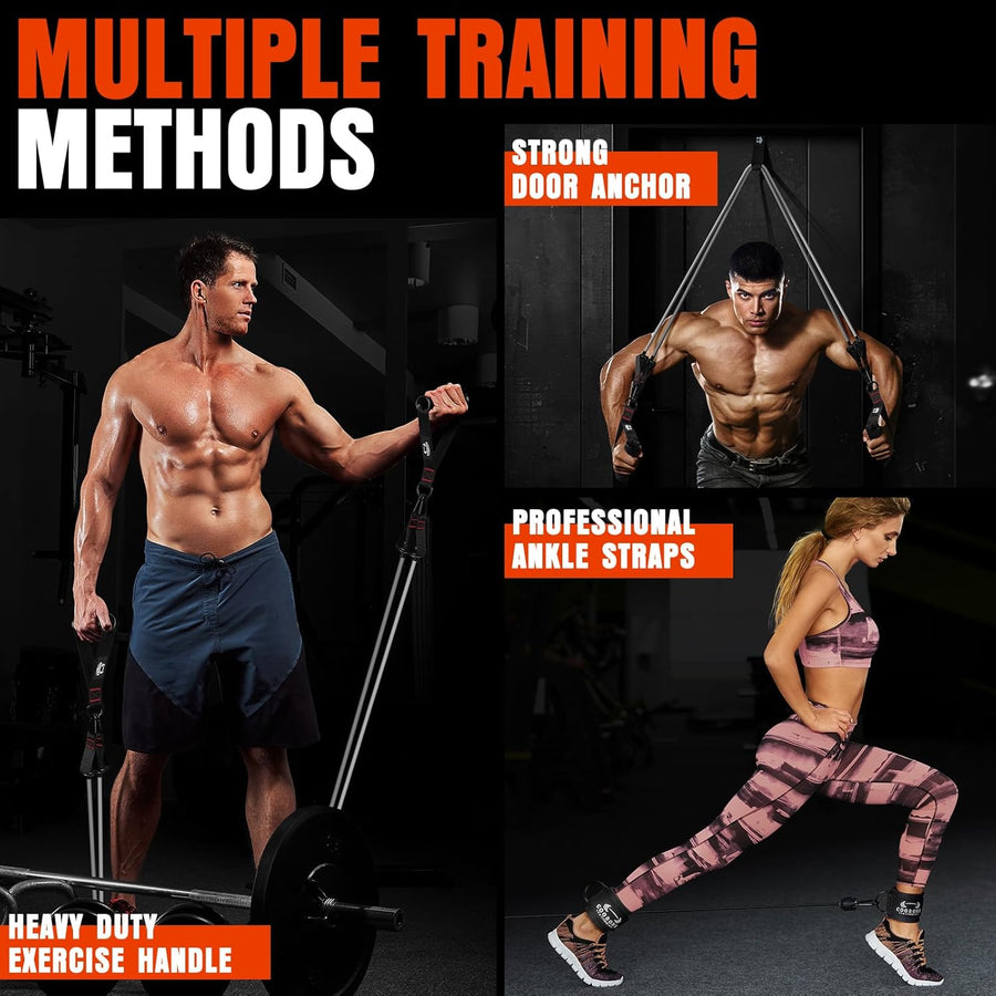 300LB Resistance Bands for Men - Heavy Duty Workout Bands with Handles