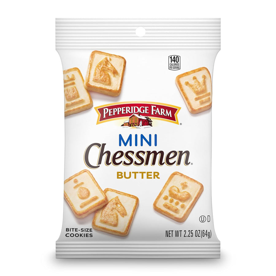 Pepperidge Farm Chessmen Minis Butter Cookies, 8 Snack Packs, 2.25-oz. Each (Pack of 8)