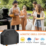 Grill Cover, 58 inch BBQ Gas Grill Cover for Outdoor Grill, Charbroil Grill Cover Barbecue Waterproof, Anti-UV for Weber Char-Broil Monument, Dyna-glo Nexgrill Spun Polyester