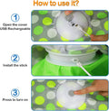 Interactive Cat Toys Rechargeable,Moving Concealed Feathers,Real Mouse Squeaky,Touch Activated Cat Kitten Toy Exercise Toys for Indoor Bored Adult Cats