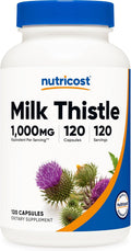 Nutricost Milk Thistle Extract 240 Capsules for 240 Servings Per Bottle - Vegan, GMO Free and Gluten Free