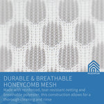 Muchfun 3Pcs Durable Honeycomb Mesh Laundry Bags for Delicates 12 x 16 Inches (3 Medium)