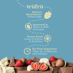 Tru Fru Nature's Strawberries Hyper-Chilled in White & Milk Chocolate, 8 Ounce Bag