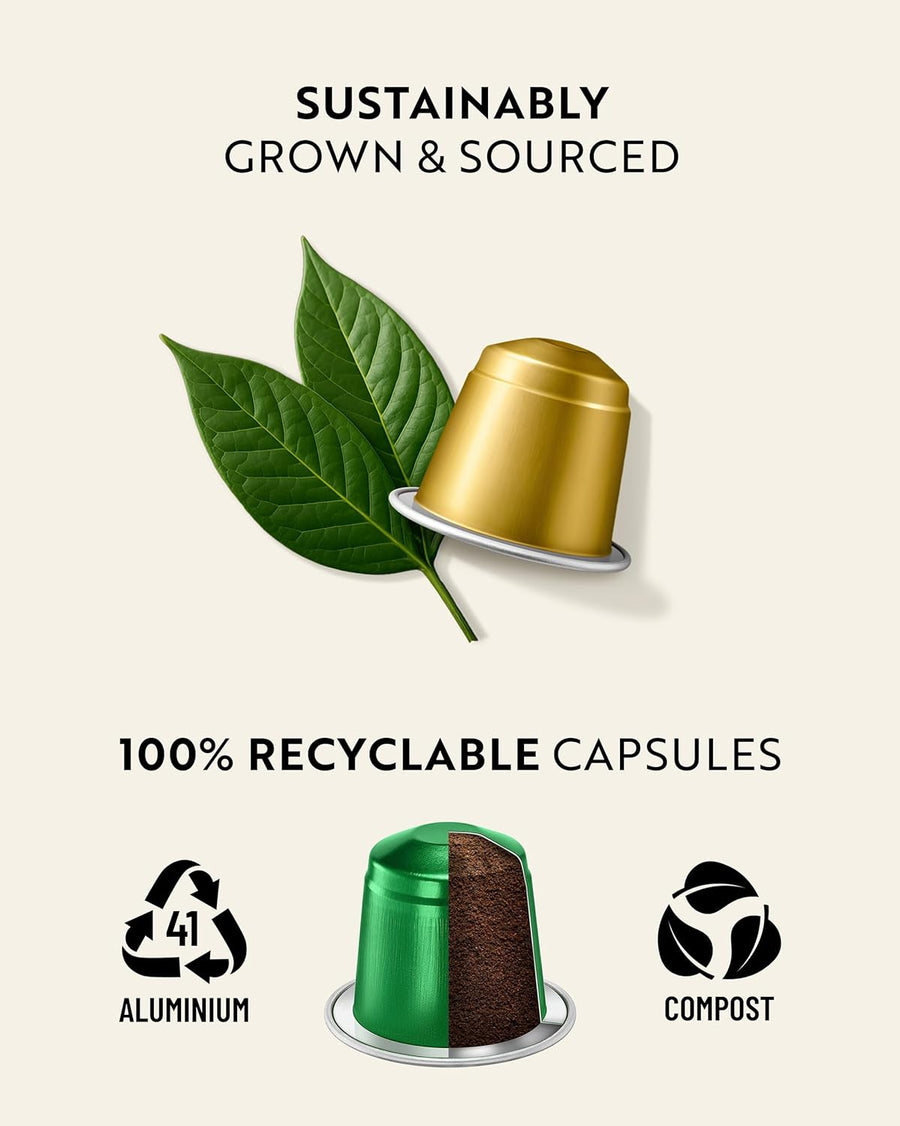 ROSSO CAFFÈ 120 Espresso Coffee Pods for Nespresso Original Machines, Premium Capsules, Variety Value Pack 6 Flavors, Rich Breakfast to Intense Roasts