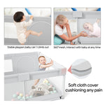 Baby Playpen, 47x47in Small Play Pen,Toddler Playpen for Apartment,Play Yard,Activity Fence, Extra Large Baby Playard