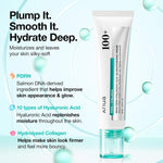 ANUA PDRN Hyaluronic Acid 100 Moisturizing Cream, Lightweight Hydrating Moisturizer with Salmon PDRN, Hyaluronic acid, Collagen for Glass Skin, Korean Skin Care (60ml / 2.02 fl. oz)