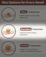 Non-stick 200pcs Standard Cupcake Liners for Baking, Natural, Food-grade Cupcake Wrapper, Greaseproof Parchment Muffin Liners