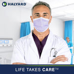 HALYARD FLUIDSHIELD 1 Disposable Procedure Mask with SO SOFT Lining and SO SOFT Earloops, Lavender, 25868 (Box of 50)