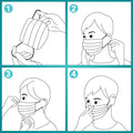 100 PCS Disposable Face Masks, Black Disposable Masks, 3 Ply Protection Face Masks