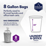Color Scents Medium Trash Bags - 8 Gallon, 40 Bags (1 Pack of 40 Bags) Twist Tie - Cream Color Bag in Vanilla Flower Scent with Microban