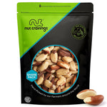NUT CRAVINGS - Raw Brazil Nuts, Unsalted, No Shell, Whole, (16oz - 1 LB) Packed Fresh in Resealable Bag - Kosher Healthy Snack, Food Assortments