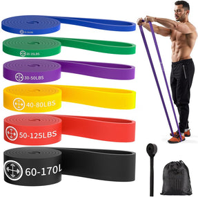 Exercise Bands Set of 6 Resistance Bands for Home Workout