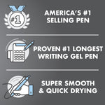 Pilot G2 Premium Gel Roller Pens 0.7, Fine Point Smooth Writing Pens Black, Pack of 12
