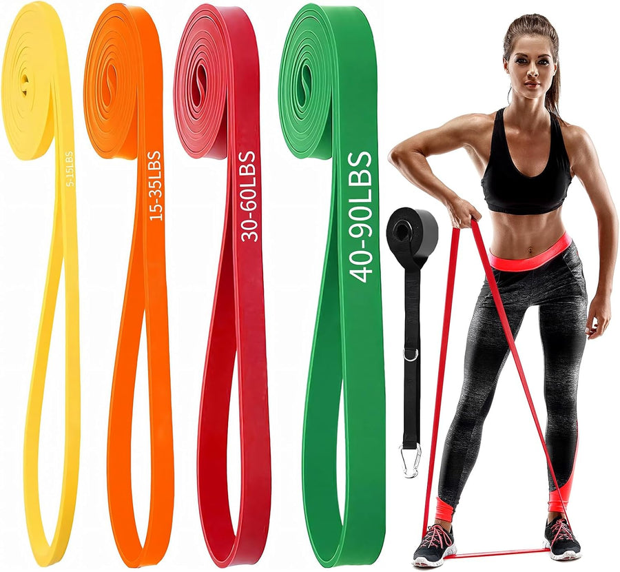 Resistance Bands for Full-Body Workouts - 4 Progressive Levels, Includes Accessories