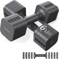 FEIERDUN 5-in-1 Adjustable Dumbbell Set, 12LBS/20LBS Hand Weights for Home Gym
