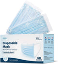 WECARE 3 Ply Disposable Face Mask 50 Pack Individually Wrapped Printed Masks