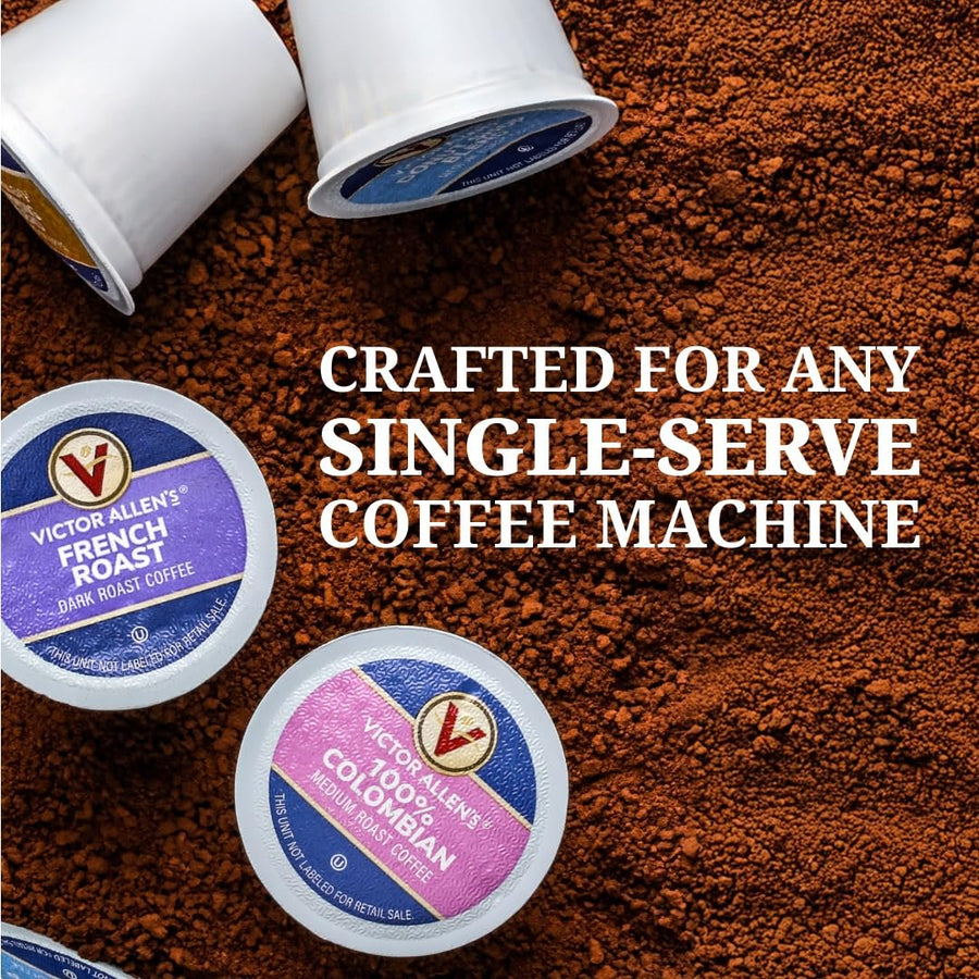 Victor Allen's Coffee Variety Pack (Morning Blend, 100% Colombian, Donut Shop Blend, French Roast), 42 Count, Single Serve Coffee Pods for Keurig K-Cup Brewers