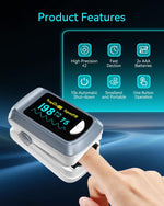 Healthtree JKS50B Fingertip Pulse Oximeter with SpO2 and Heart Rate Monitoring