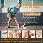 Adjustable Wooden Slant Board - 5-Angle Foldable Calf Stretcher & Squat Wedge for Home Gym