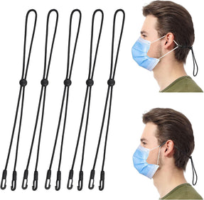 Zasie Face Mask Holder and Extender Strap for Kids and Adults, 5 Pack