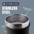 BlenderBottle Strada 24oz Insulated Stainless Steel Shaker Cup with Whisk