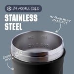 BlenderBottle Strada 24oz Insulated Stainless Steel Shaker Cup with Whisk