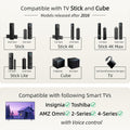 Replacement Remote for All Fire Series, TV Stick (HD, 4K, 4K Max, Lite), TV Cube and Omni, Insignia, Toshiba, Smart TVs, with Voice Control