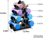 4 Tier Dumbbell Rack - Rust-Resistant Dumbbell Stand for Home Gym
