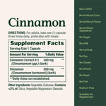 Nature's Bounty Cinnamon Capsules, Herbal Supplement, 1500mg, 100 Capsules