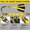Pull Up Assist Bands, 3 Resistance Levels, Adjustable Comfort Foot Rest