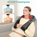 Nekteck Shiatsu Neck Massager with Heat for Pain Relief, 2026 Upgraded 3D Back Shoulder Kneading Massage Pillow, Black
