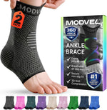 Modvel Ankle Brace for Women & Men - Compression Ankle Sleeve & Foot Brace, Right Left Ankle Support for Sprained Ankle, Achilles Tendonitis, Plantar Fasciitis Relief, Running Basketball Soccer