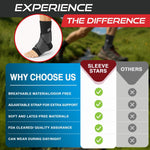 Sleeve Stars Ankle Brace for Women & Men, Compression Sleeve for Plantar Fasciitis Relief