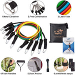Fit Simplify Resistance Tube Bands - 12 Piece Home Gym Set with Instruction Booklet