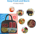 DALINDA Lunch Bag Lunch Box for Women Men Reusable Insulated Lunch Bags,Water-Resistant Cute Cooler Lunch Tote Bag, Large Capacity for Work Travel Picnic,Black