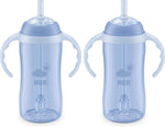 NUK Learner Straw Cup 10oz - Toddler Cup with Soft Straw for Easy Drinking Suitable for Ages 8 Months and Up