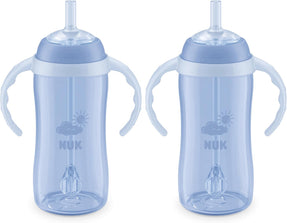 NUK Learner Straw Cup 10oz - Toddler Cup with Soft Straw for Easy Drinking Suitable for Ages 8 Months and Up