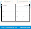 Blue Sky 2026 Weekly and Monthly Planner Calendar, Includes January 2026 - December 2026, 8.5" x 11", Flexible Cover, Wirebound, Laminated Tabs, Storage Pocket, Enterprise