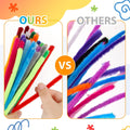 Caydo 200 PCS Thick Pipe Cleaners Craft Supplies Multi-Color Chenille Stems for Art and Craft Projects Creative DIY Decorations (12inch x 6mm)