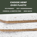 Plant-Based Kitchen Sponges - FSC Certified and PETA Approved, Natural, Eco-Friendly, Biodegradable Sisal Hemp Sponges for Dishes, Cleaning Sponge for Kitchen, Bathroom, Household - 12 Count