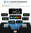 GE Smart Bathroom Scales with 14 Body Composition Metrics, 400 lbs, Black