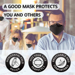LEVENIS KN95 Face Masks 50 Pack, Breathable and Disposable, Black