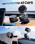 2026 Upgraded 360° Vacuum Magnetic Car Phone Holder for Magsafe [96+LBS Strongest Suction & 2800gf Strongest Magnetic], Adjustable Car Phone Mount for Your Car/Gym/Mirror/Shower for iPhone & Android