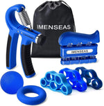 Grip Strength Trainer Kit - 7 Piece Adjustable Hand Exerciser Set