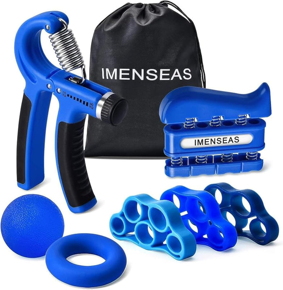 Grip Strength Trainer Kit - 7 Piece Adjustable Hand Exerciser Set
